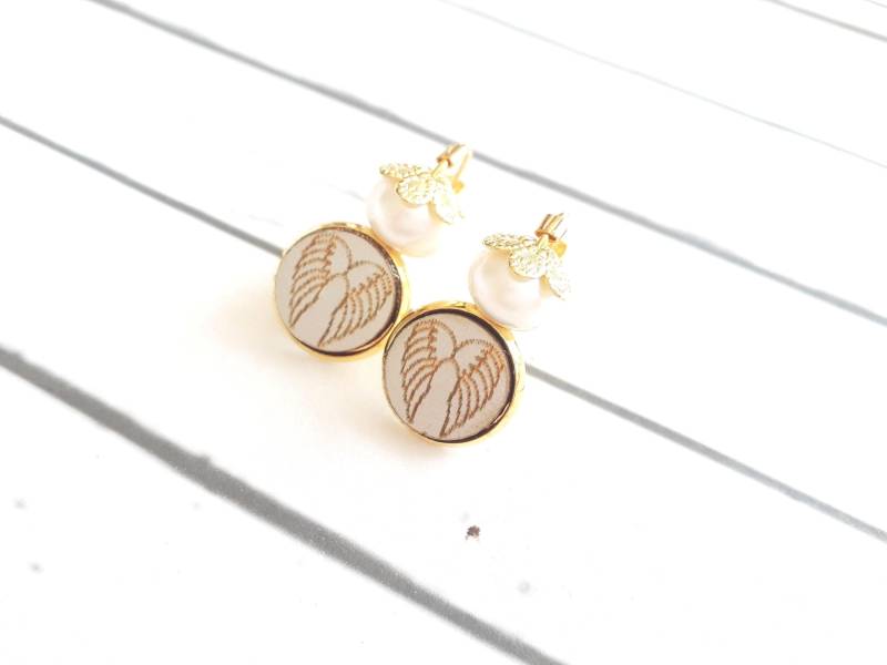 Ohrringe Ohrhänger Brisur Cabochon 12 Mm von josefine1961