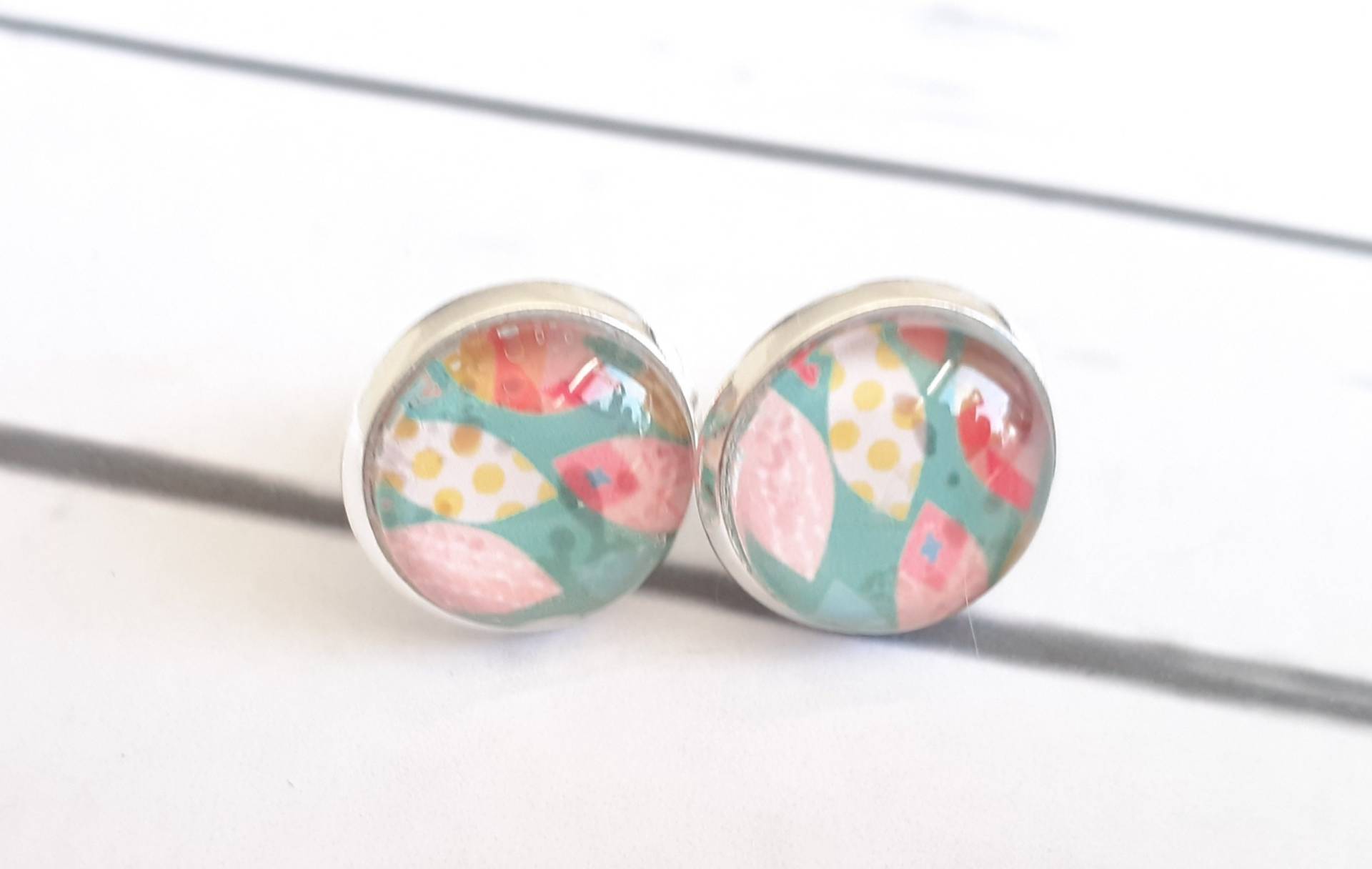 Ohrstecker Versilbert Cabochon von josefine1961