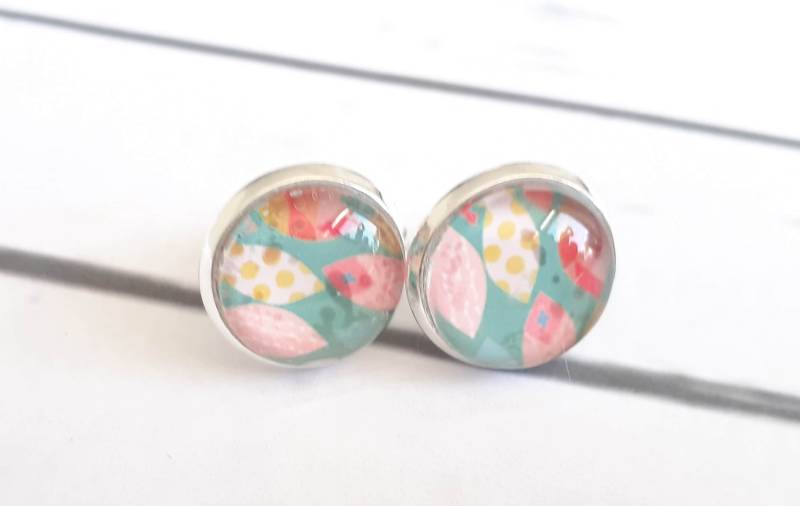 Ohrstecker Versilbert Cabochon von josefine1961