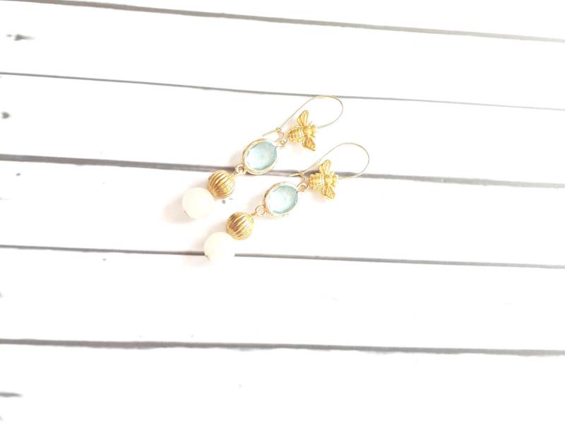 Vergoldeter Ohrhänger Biene von josefine1961