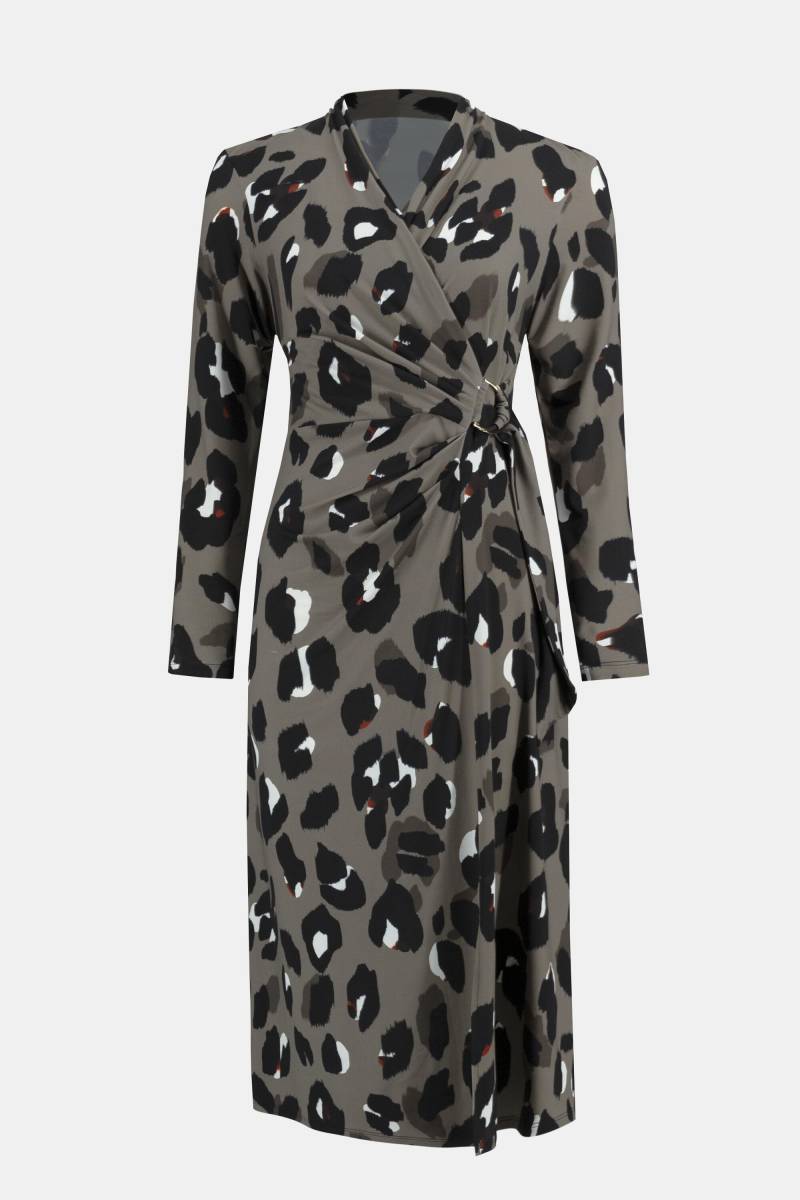 joseph ribkoff - Wickelkleid aus Jersey mit Animalprint schwarz/multi - Gr. - 42 von joseph ribkoff