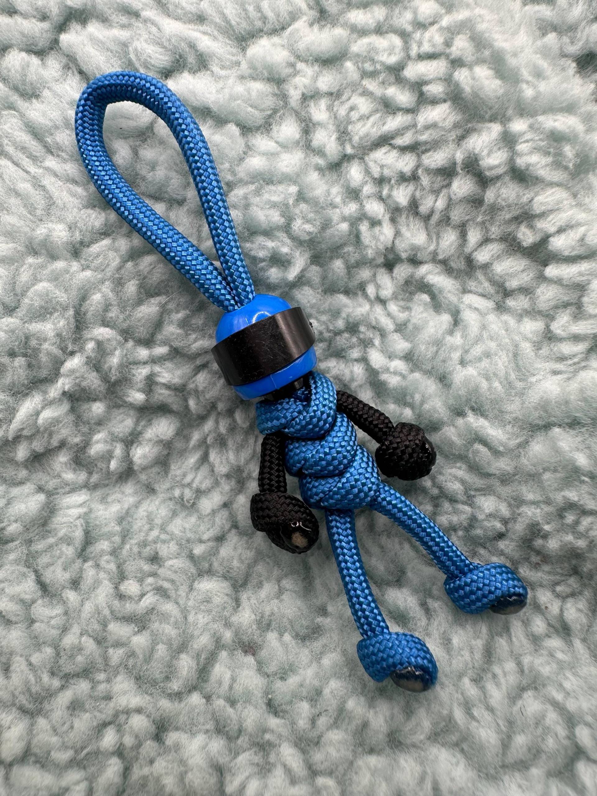 Schlüsselanhänger Paracord Biker Blau von joshy2022