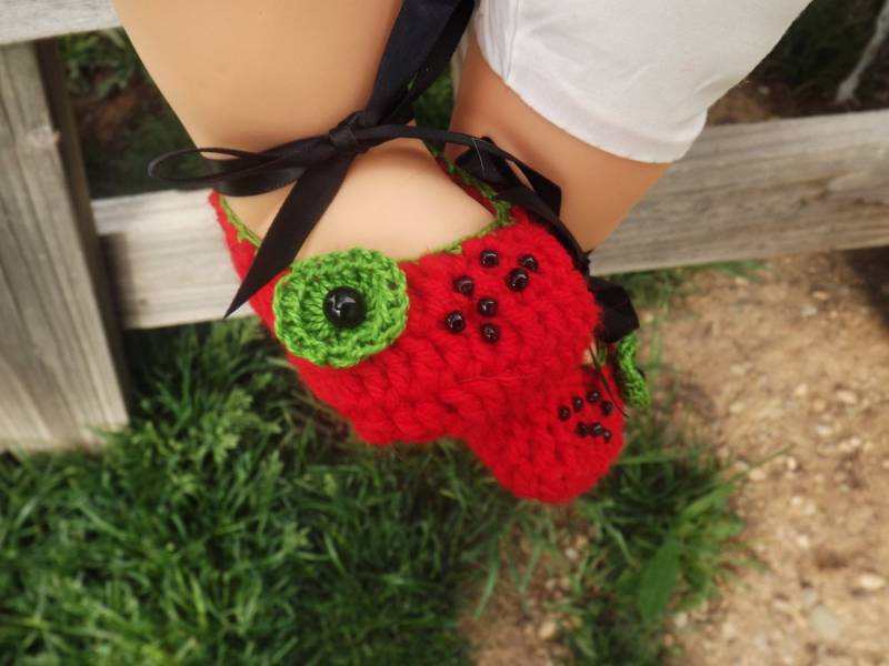 Handgemachte Schuhe Ballerina Style Wassermelone Farben von josiejackson1010