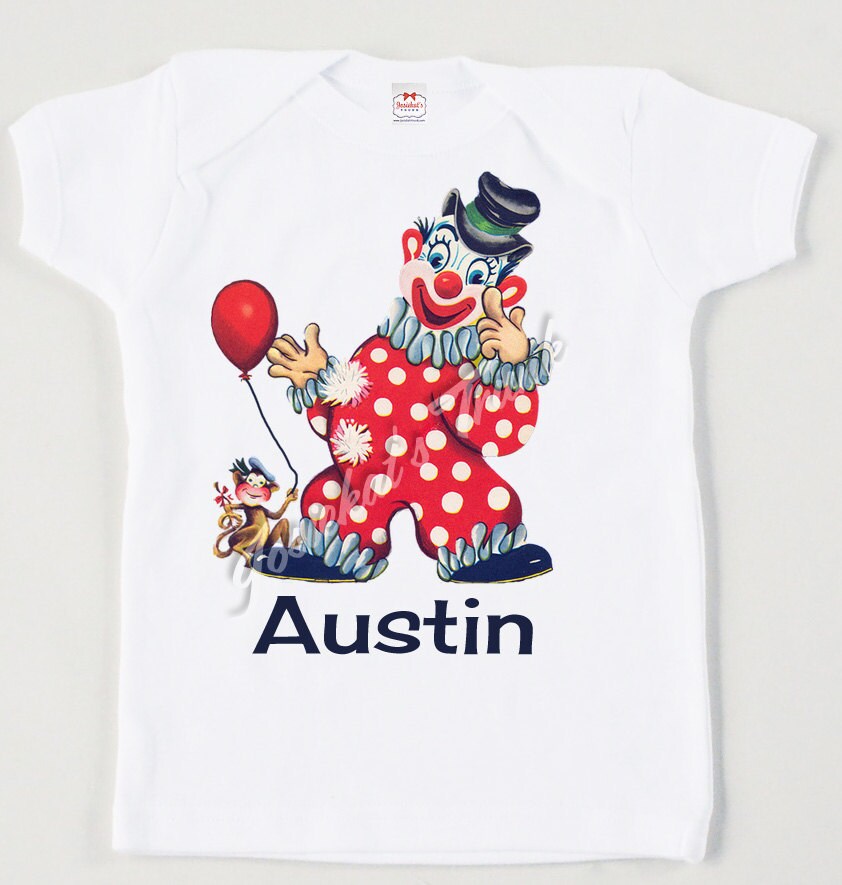 Zirkus Clown Shirt - Vintage T-Shirt Kleinkind Party Retro Baby Geburtstag von josiekatstrunk