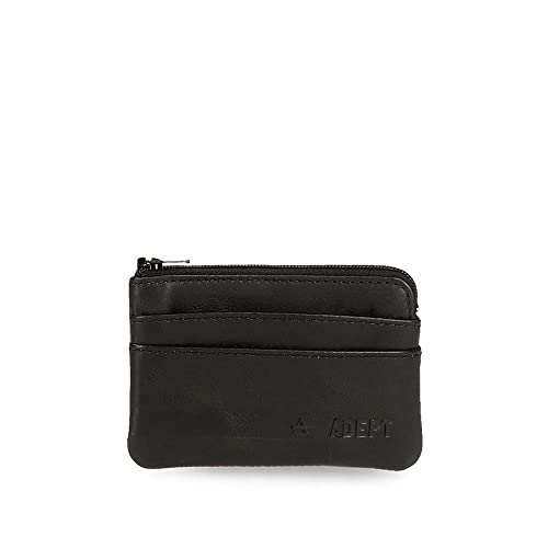 Adept Alan Geldbörse Schwarz 11 x 7 x 1,5 cm Leder, Schwarz , geldbeutel von ADEPT