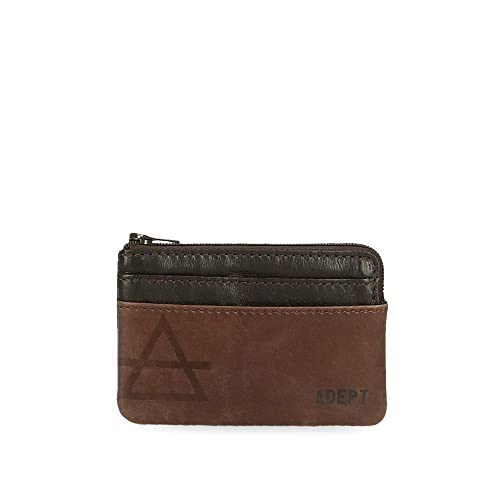 Adept Jim Vertikale Geldbörse mit Klickverschluss schwarz 8,5 x 10,5 x 1 cm Leder, Schwarz, Vertikale Geldbörse mit Klickverschluss von ADEPT