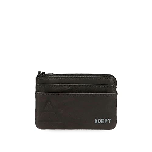 Adept Jim Horizontale Geldbörse mit Geldbörse Blau 11,5 x 8 x 1 cm Leder, blau, Quertasche mit Geldbörse von joumma bags,s.l.