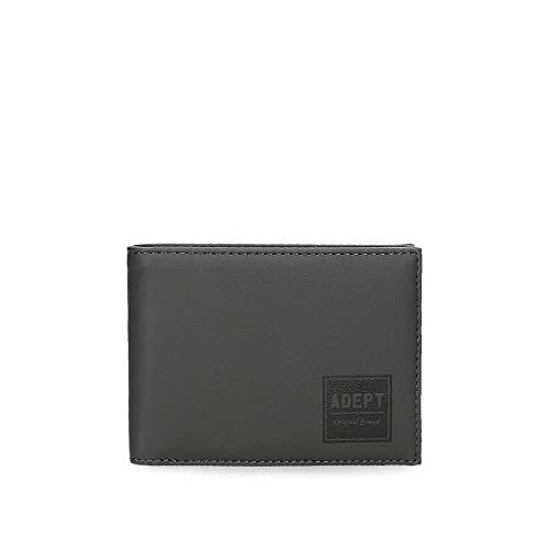 Adept Mark Horizontale Geldbörse mit Geldbörse Grau 11,5 x 8 x 1 cm Kunstleder, grau, Quertasche mit Geldbörse von joumma bags,s.l.