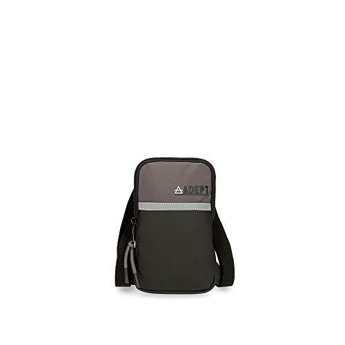 Adept Arker 0 Grau 10,5 x 18 x 2 cm Polyester und PU, grau, Kleine Umhängetasche von ADEPT