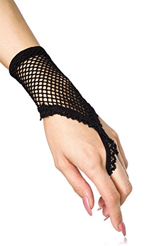 jowiha Fingerlose elastische Netz Handstulpen Handschuhe Schwarz von jowiha