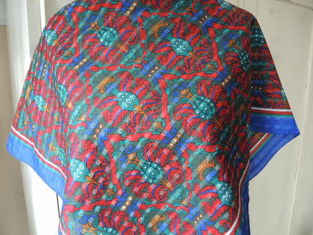 Vintage 1980Er Polyester Schal Leicht Schieren Abstrakte Blumen Rot Grün Blau 31 X Zoll Vintage 1980Er Polyester Schal Leicht Schieren Abstrakte Blumen Rot Grün Blau 31 X Zoll von joy4charity