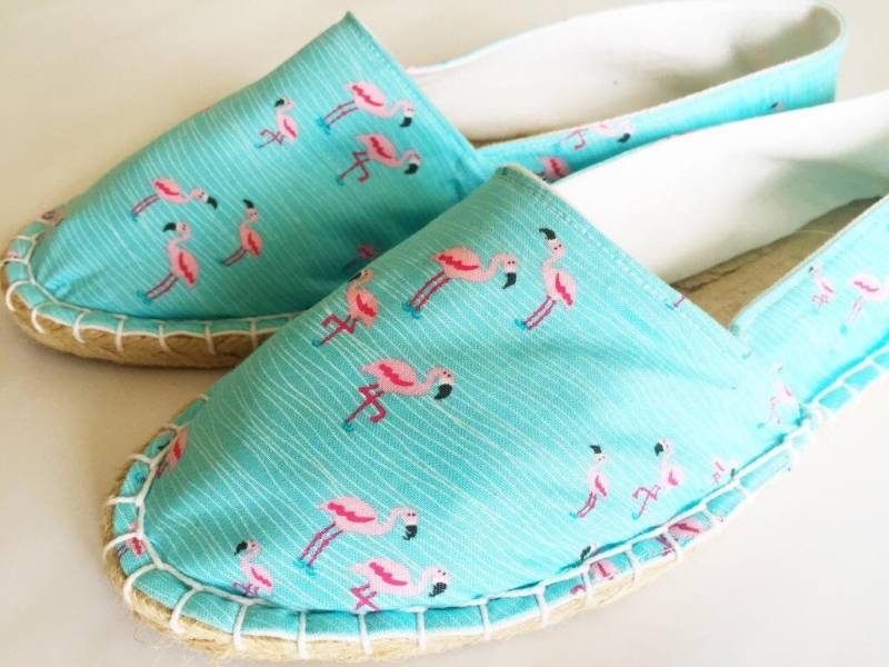Espadrilles Flamingos Größe 40 von joyamanufaktur