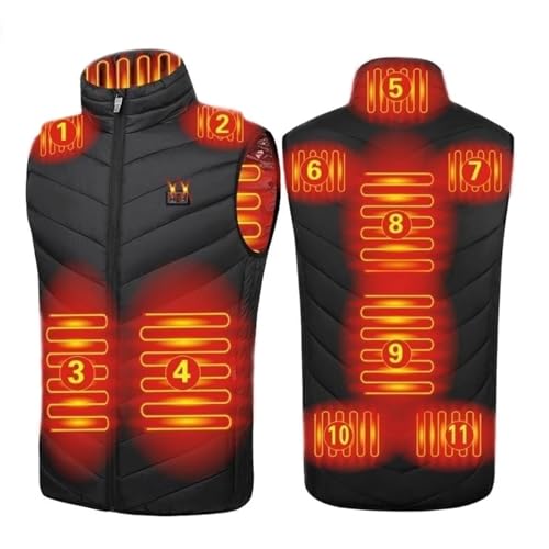 joyvio Beheizbare Weste Heating Vest Heizweste Herren,Elektrische Beheizte Jacke USB-Lade Heizweste Beheizte Warme Jacke mit Einstellbare Temperatur Für Outdoor-Reiten Skifischen von joyvio