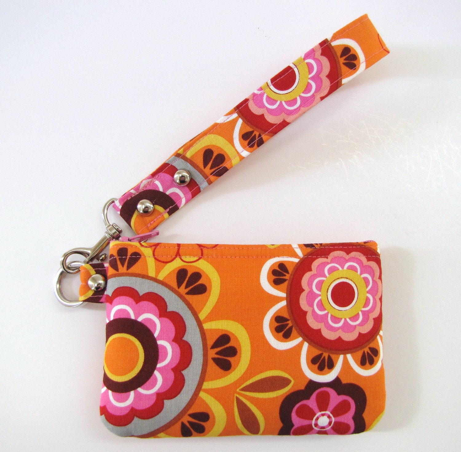 Orange Multi Floral Armband Reißverschluss Tasche Orange Multi Floral Armband Reißverschluss Tasche von jpleasant