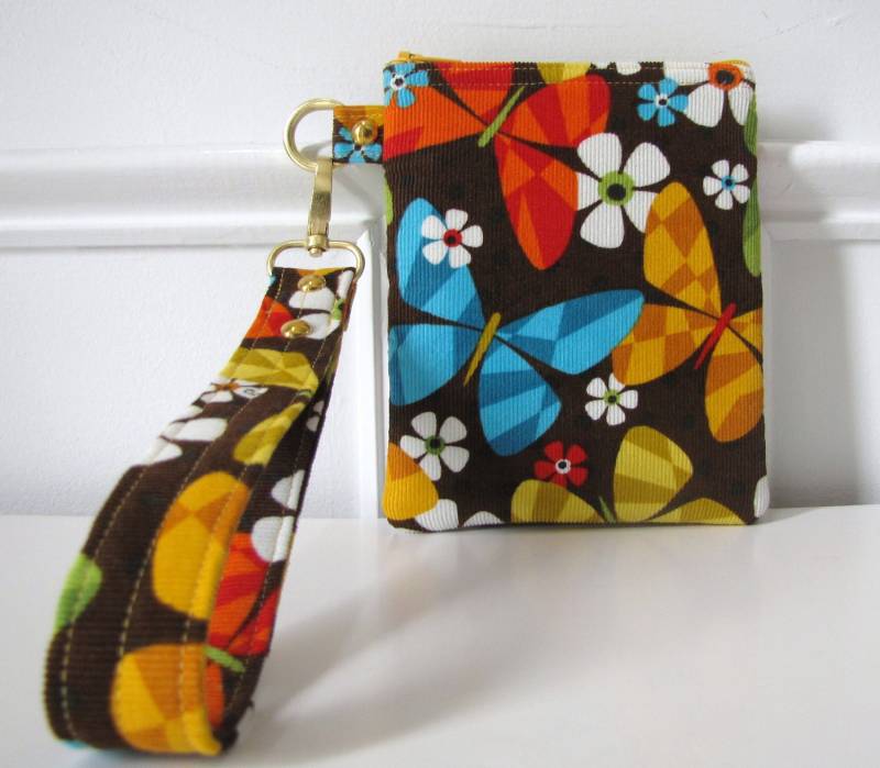 Schmetterling Blumen Armband Reißverschluss Beutel Kleine Tasche Schmetterling Blumen Armband Reißverschluss Beutel Kleine Tasche von jpleasant