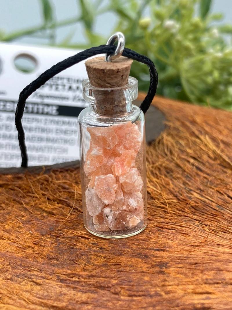 Orangen Calcit Kristall Chips Flasche Halskette Orangen Calcit Kristall Chips Flasche Halskette von jpmineralstone
