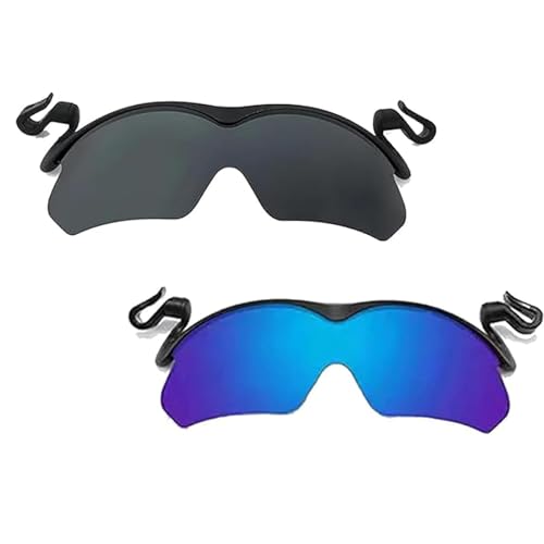 jqyddm Sport-Sonnenbrille mit Clip-Kappe, polarisierte Outdoor-Sonnenbrille, UV-Schutz-Sonnenbrille mit Klappdeckel, aufsteckbare Herren-Sonnenbrille zum Angeln, Radfahren, Wandern, Radfahren (A+B) von jqyddm