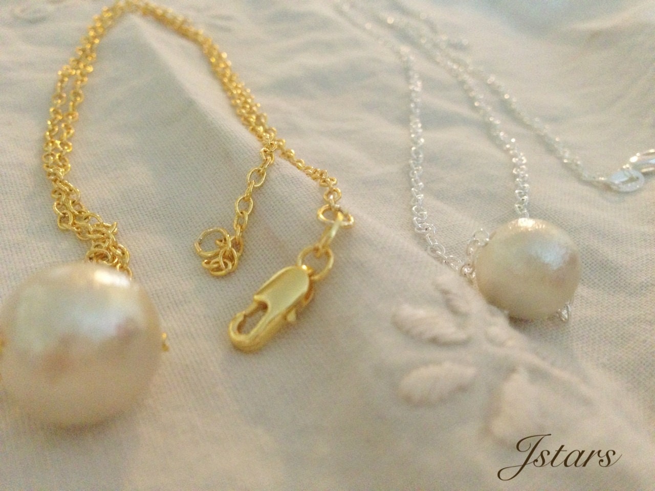 Perlenkette Baumwolle Gold Filled Oder 925Er Silber, Alltags Schmuck, Brautjungfer Geschenk, Schwester von jstarscanada