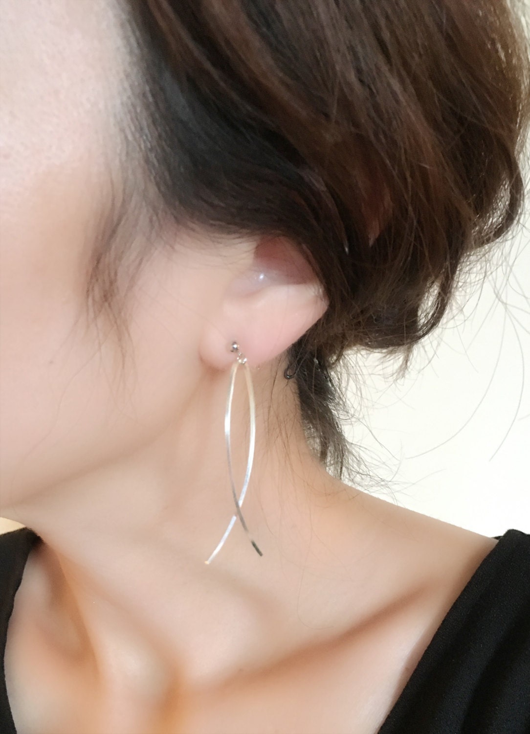 Unsichtbare Clip Auf Draht Ohrringe, Nicht Durchbohrte Minimalist, Geschenk Für Sie, Einfache Baumeln Nicht Loch Ohrringe von jstarscanada