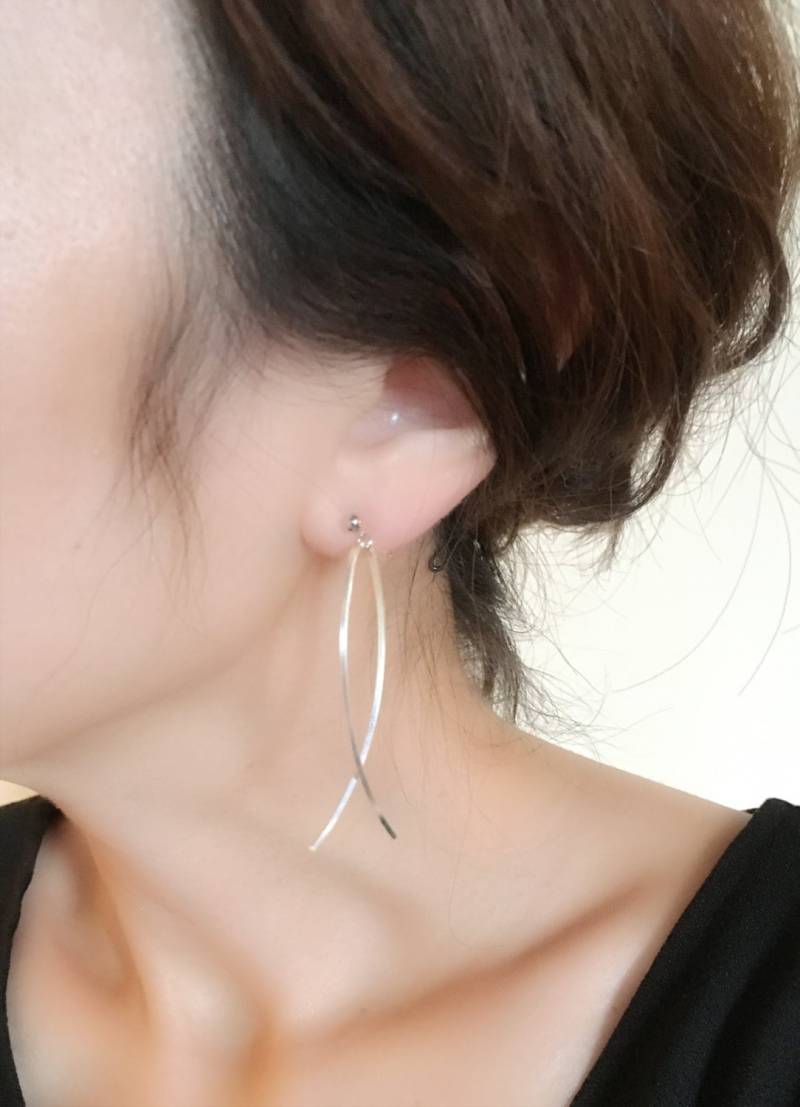Unsichtbare Clip Auf Draht Ohrringe, Nicht Durchbohrte Minimalist, Geschenk Für Sie, Einfache Baumeln Nicht Loch Ohrringe von jstarscanada
