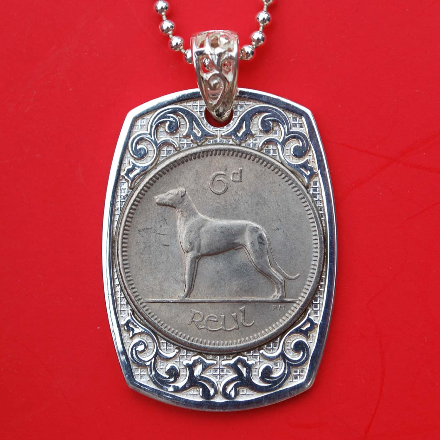 1964 Irland 6 Pence Wolfhound Hund Bu Münze 925 Sterling Silber Tag Halskette Neu 1964 Irland 6 Pence Wolfhound Hund Bu Münze 925 Sterling Silber Tag Halskette Neu von jt6740