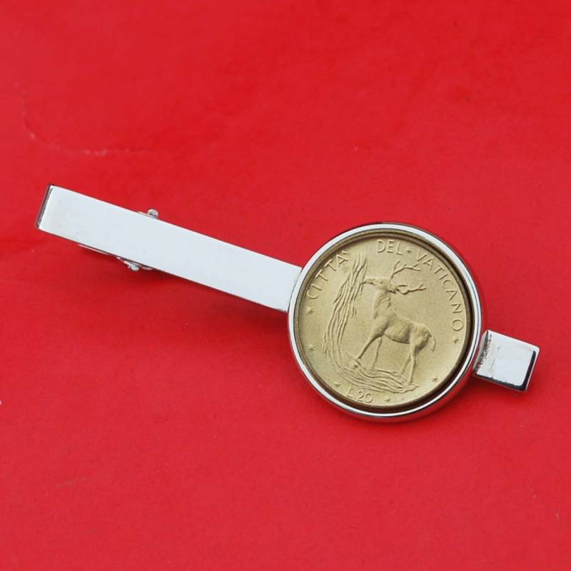 1970 Vatikan 20 Lire Bu Unc Münze Rot Hirsch Krawatte Clip Wildlife Animal von jt6740
