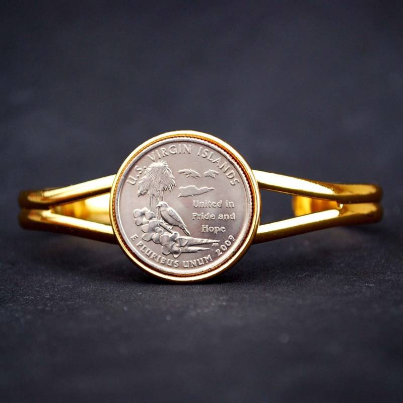 1999 ~ 2009 Us Bundesstaat Und Territory Washington Quarter Bu Unc Münze Vergoldetes Manschetten Armband 1999 ~ 2009 Us Bundesstaat Und Territory Washington Quarter Bu Unc Münze Vergoldetes Manschetten Armband von jt6740