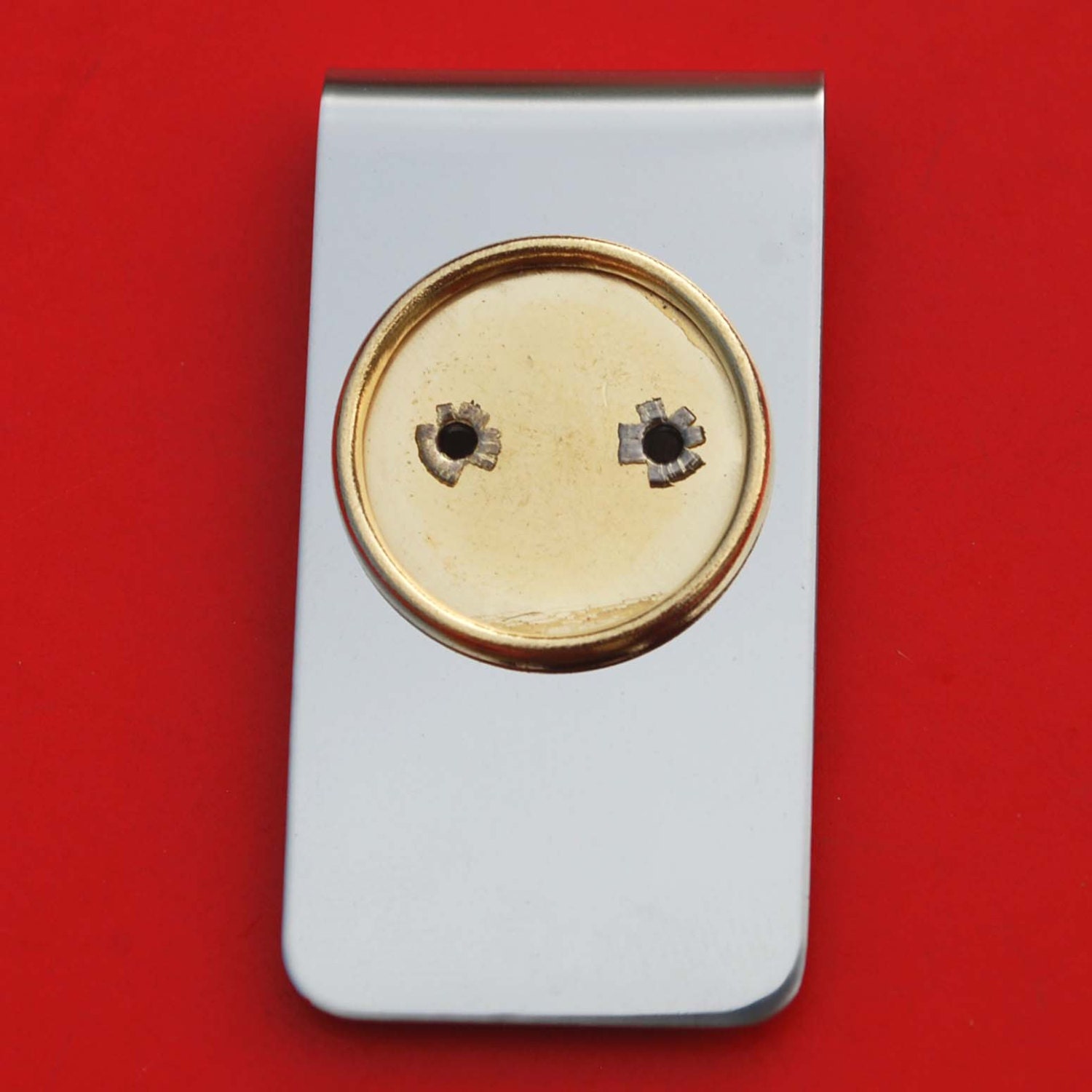 Blank Silber Gold Zweifarbige Geldklammer Zubehör M. Münzblende Für Us Small Cents Und Andere Münzen Mit 19 Mm Durchmesser Neu von jt6740