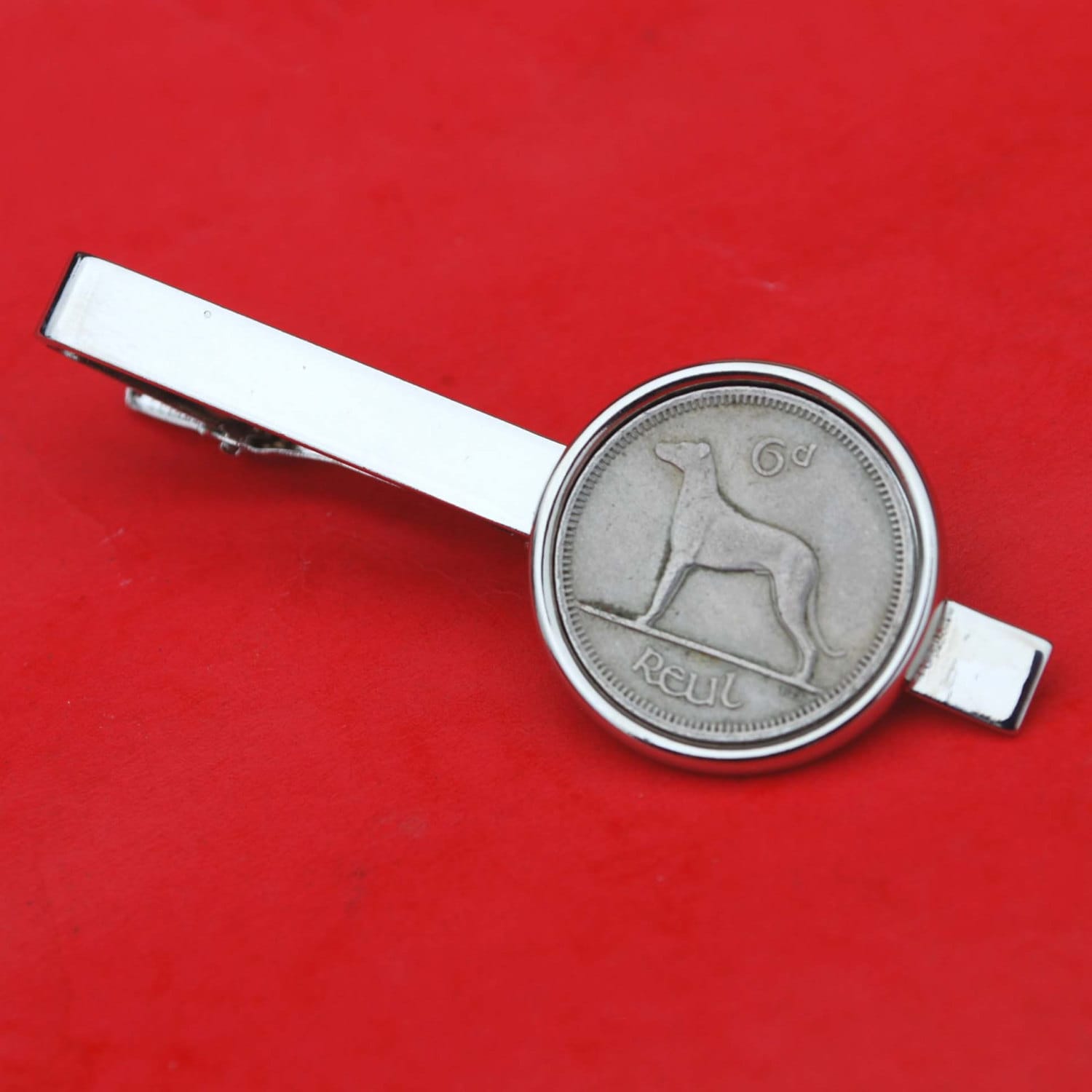 Irish Ireland 6 Pence Wolfshund Windhund Hund Münzen Krawattenclip Wildlife Animal Irish Ireland 6 Pence Wolfshund Windhund Hund Münzen Krawattenclip Wildlife Animal von jt6740