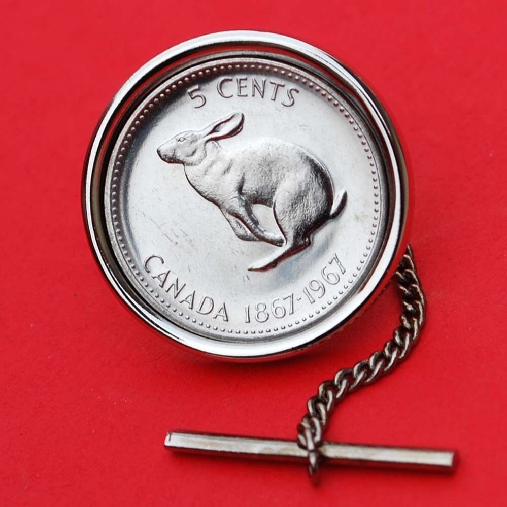Kanada 1967 5 Cent Kaninchen Hundertjährige Edelstein Bu Münze Krawatte Tack Tiertier Kanada 1967 5 Cent Kaninchen Hundertjährige Edelstein Bu Münze Krawatte Tack Tiertier von jt6740