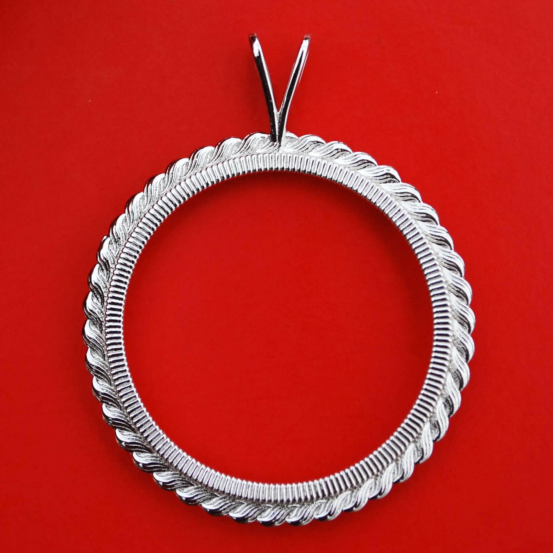 Massive 925 Sterling Silber Lünette Rahmeneinstellungen Für Südafrika 1 Oz Krügerrand Oder Andere Münzen Mit Einem Durchmesser Von 38.5 Mm von jt6740