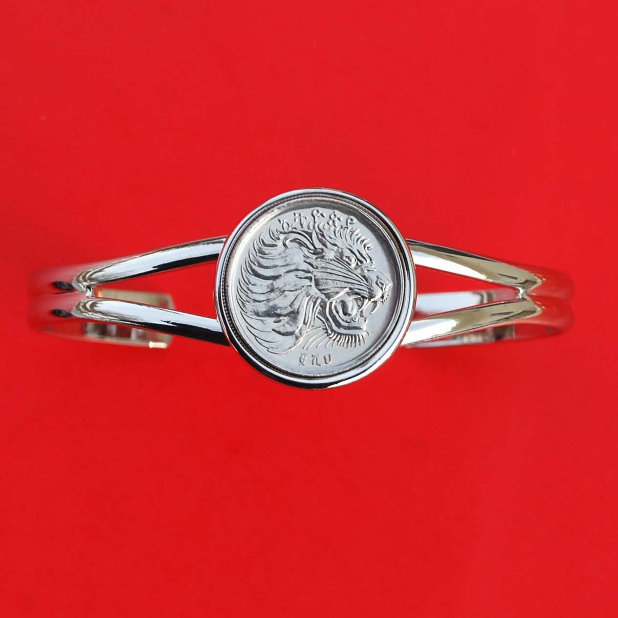 Schöne Äthiopien 25 Cent Löwe Kopf Bu Unzirkulierte Münze Silber Vergoldet Manschette Armband Neu - Tierwelt Tier Schöne Äthiopien 25 Cent Löwe Kopf Bu Unzirkulierte Münze Silber Vergoldet Manschette Armband Neu - Tierwelt Tier von jt6740