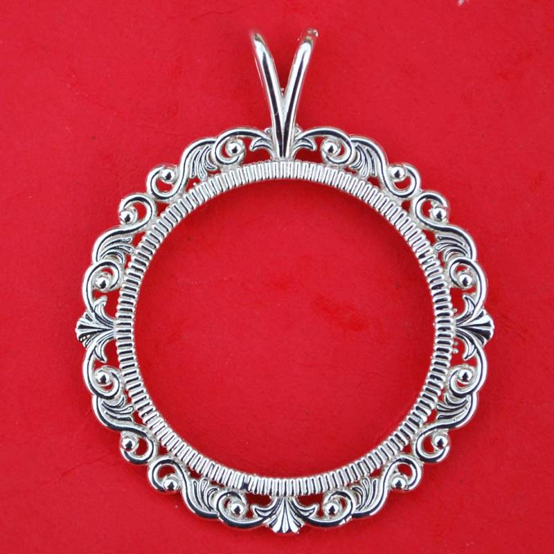 Solide 925 Sterling Silber Münze Lünette Rahmeneinstellungen Passen Für Us Halben Dollar Und Andere Münzen Mit Einem Durchmesser Von 30.5 Mm ~ 31 Solide 925 Sterling Silber Münze Lünette Rahmeneinstellungen Passen Für Us Halben Dollar Und Andere Münzen Mit Einem Durchmesser Von 30.5 Mm ~ 31 von jt6740
