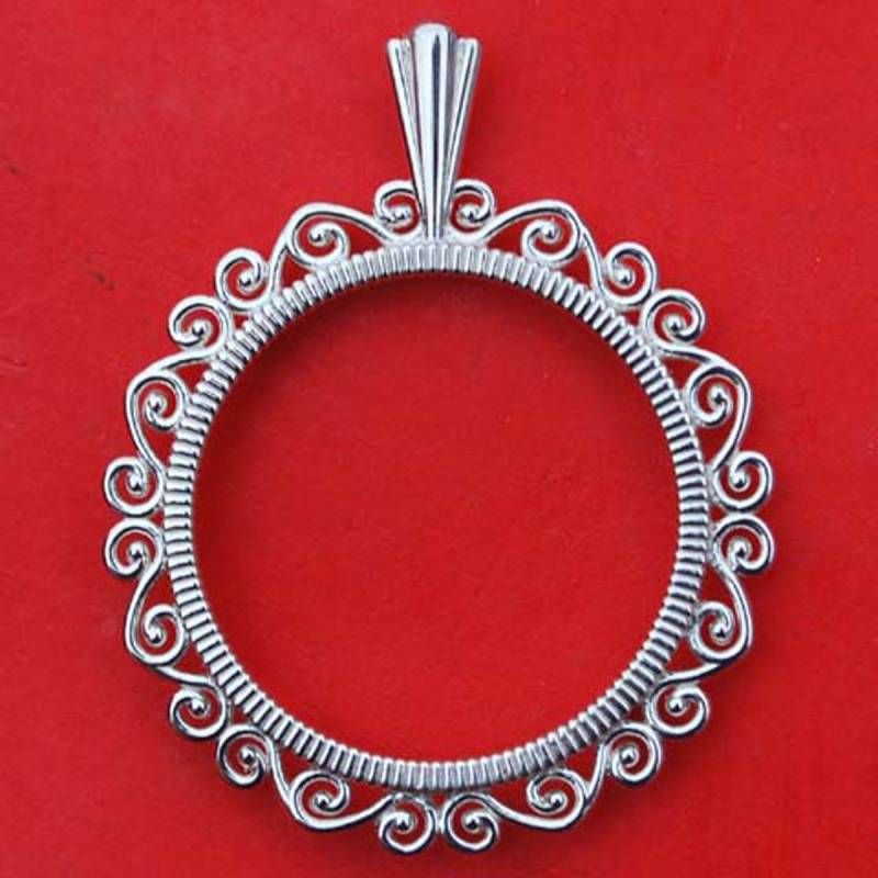 Solide 925 Sterling Silber Münze Lünette Rahmenfassung Passend Für Us Quarters Und Andere Münzen Mit Einem Durchmesser Von 24 Mm ~ 24.3 Solide 925 Sterling Silber Münze Lünette Rahmenfassung Passend Für Us Quarters Und Andere Münzen Mit Einem Durchmesser Von 24 Mm ~ 24.3 von jt6740