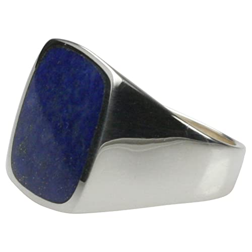 Bildschöner Siegelring aus Silber 925 mit Lapislazuli, Größe:Größe 55 (17.5 mm) von ju .q SILBER