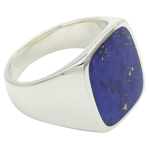 Bildschöner Siegelring aus Silber 925 mit Lapislazuli, Größe:Größe 61 (19.4 mm) von ju .q SILBER