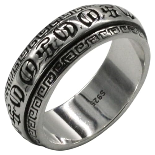 Drehring 925er Silber Buddha Sechs Wörter Om Mani Padme Hum, Größe:63 (20 mm) von ju .q SILBER