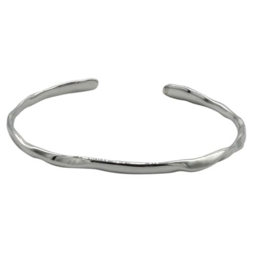 Feine massive gehämmerte Armspange 925er Silber von ju .q SILBER