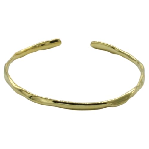 Feine vergoldete gehämmerte Armspange 925er Silber von ju .q SILBER