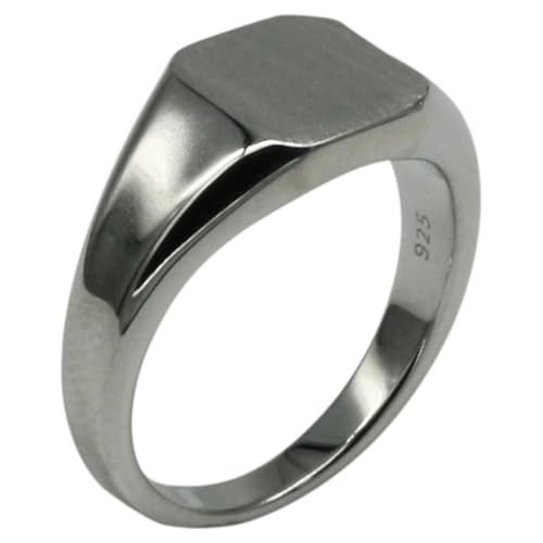 Feiner eleganter Siegelring 925er Silber mit Gravurplatte, Größe:65 (20.7 mm) von ju .q SILBER