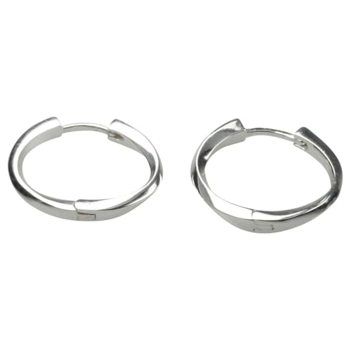 In sich gedrehte Klapp-Creolen aus 925er Silber von ju .q SILBER