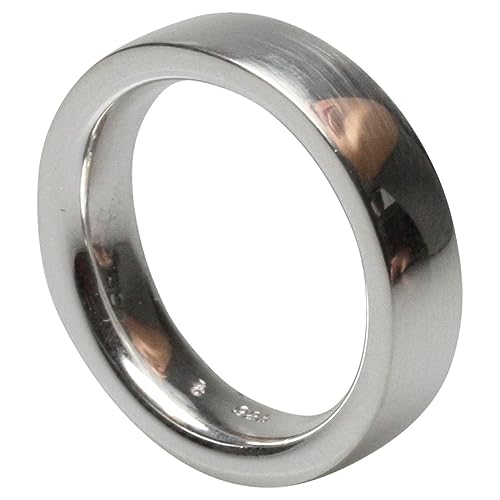 Massiver 5mm breiter Bandring 925er Silber, Größe:Größe 54 (17.3 mm) von ju .q SILBER