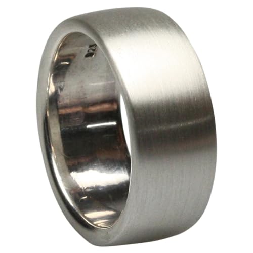 Massiver hochwertiger mattierter Bandring aus 925er Silber, Größe:66 (21 mm) von ju .q SILBER