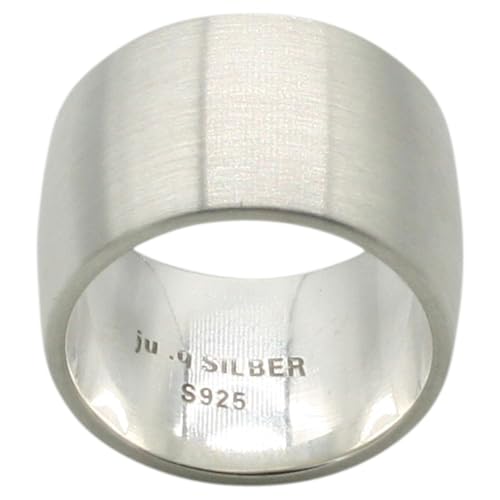 ju .q SILBER Breiter eleganter mattierter 925er Silberring ca. 16 Gramm, Größe:58 (18.5 mm) von ju .q SILBER