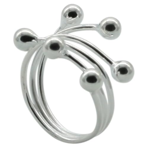 ju .q SILBER Feiner polierter verstellbarer 925er Silberring von ju .q SILBER