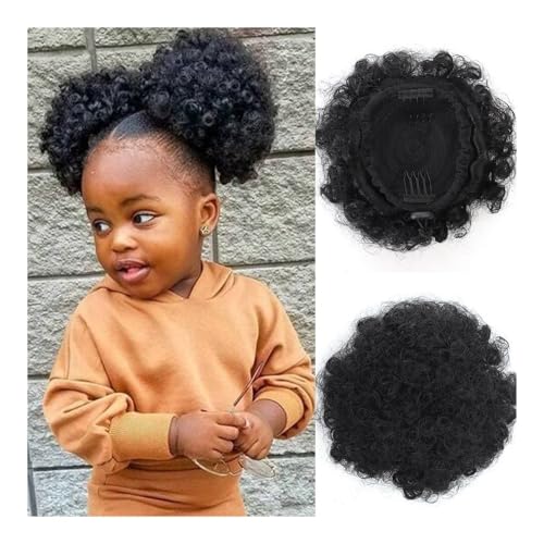 Haarknoten, Perücke Kleine Rolle Kordelzug Schwarz Frauen Hohe Temperatur Seide Lockiges Haar Tasche Flauschigen, für den Alltag(Black) von juanluck-s