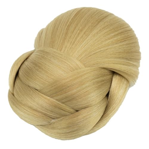 Haarknoten, Synthetischer geflochtener Chignon-Clip for Damen, im Donut-Stil mit Abdeckung for künstliches Haar, für den Alltag(Light gold) von juanluck-s