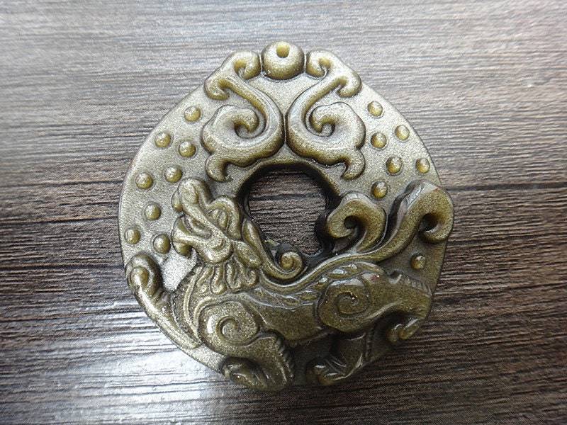 Natürlich Gold Obsidian Tapferen Truppen Peace Buckle Glück Amulett Pi Yao Anhänger Natürlich Gold Obsidian Tapferen Truppen Peace Buckle Glück Amulett Pi Yao Anhänger von juat