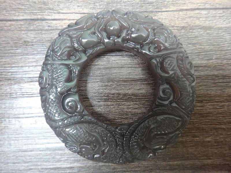 Natürliche Eis-Arten Regenbogen Augen Obsidian Doppel Drachen Frieden Schnalle Amulett Natürliche Eis-Arten Regenbogen Augen Obsidian Doppel Drachen Frieden Schnalle Amulett von juat