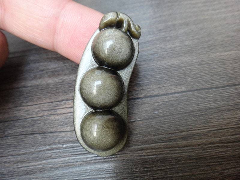 Natürliche Gold Obsidian "Ping Ein Bohnen" Anhänger Natürliche Gold Obsidian "Ping Ein Bohnen" Anhänger von juat